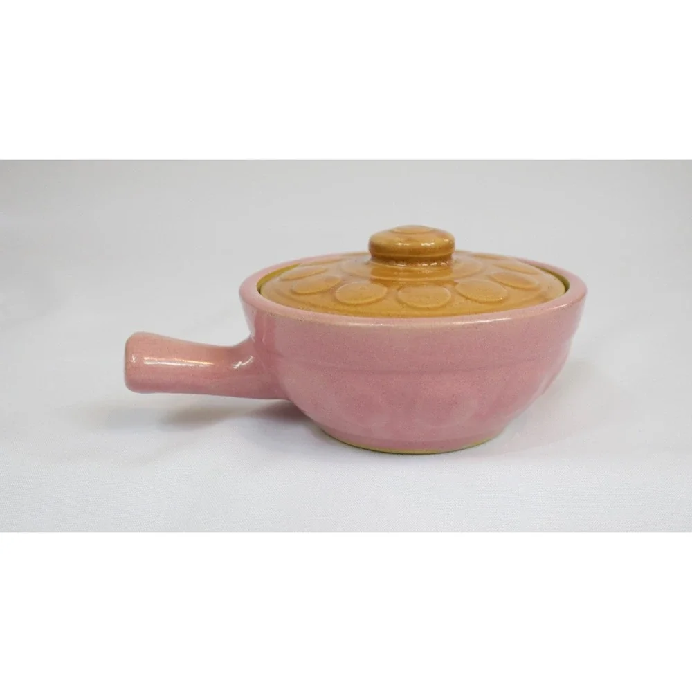 Vintage Watt Stoneware Soup Bowl‎ with Lid & Handle Set of 2 Made in USA